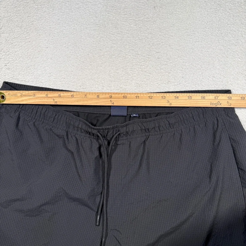 Gap Swim Trunks Mens XL Black 6 Inch Seersucker Mesh‎ Lined Swimming Shorts